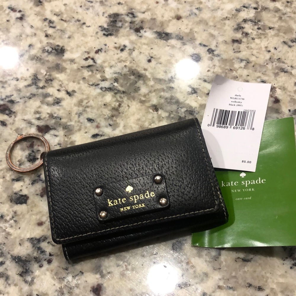 Kate Spade New York Darla Wellesley Coin Purse Mini Wallet Card Black